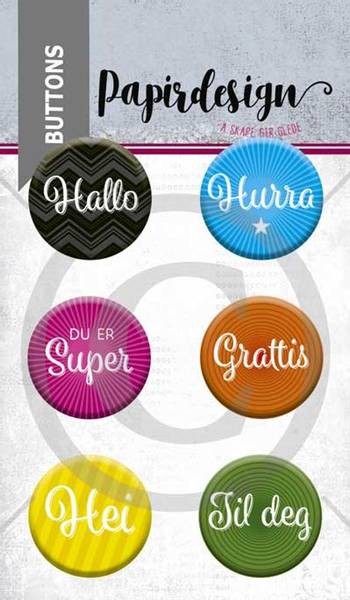 Papirdesign - Buttons - 1900057 - Du er super