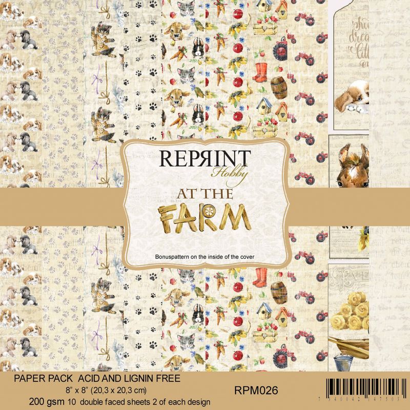 Reprint - 8x8 - RPM026 - At the Farm paper pack