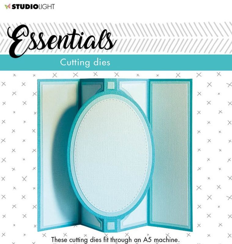 Studio Light - Dies - CD211 - Essentials - Oval Zig Zag Card