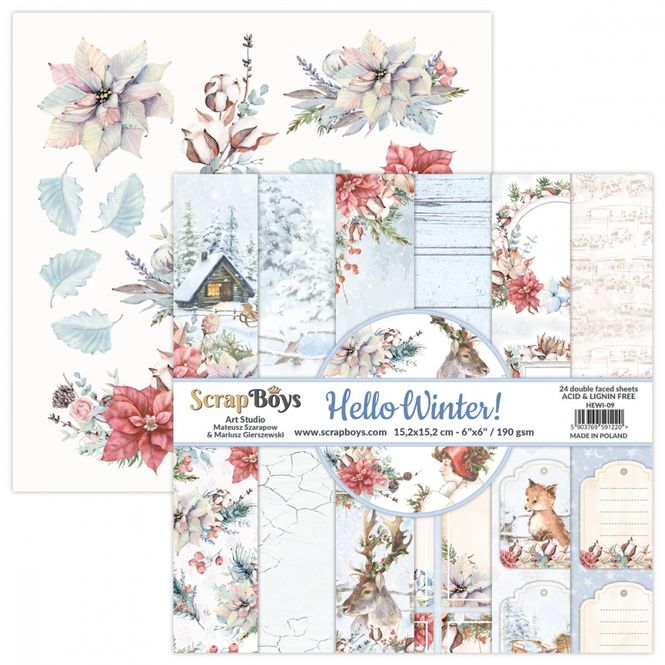 Hovedbilde ScrapBoys - Hello Winter - 6x6 - Paper pad
