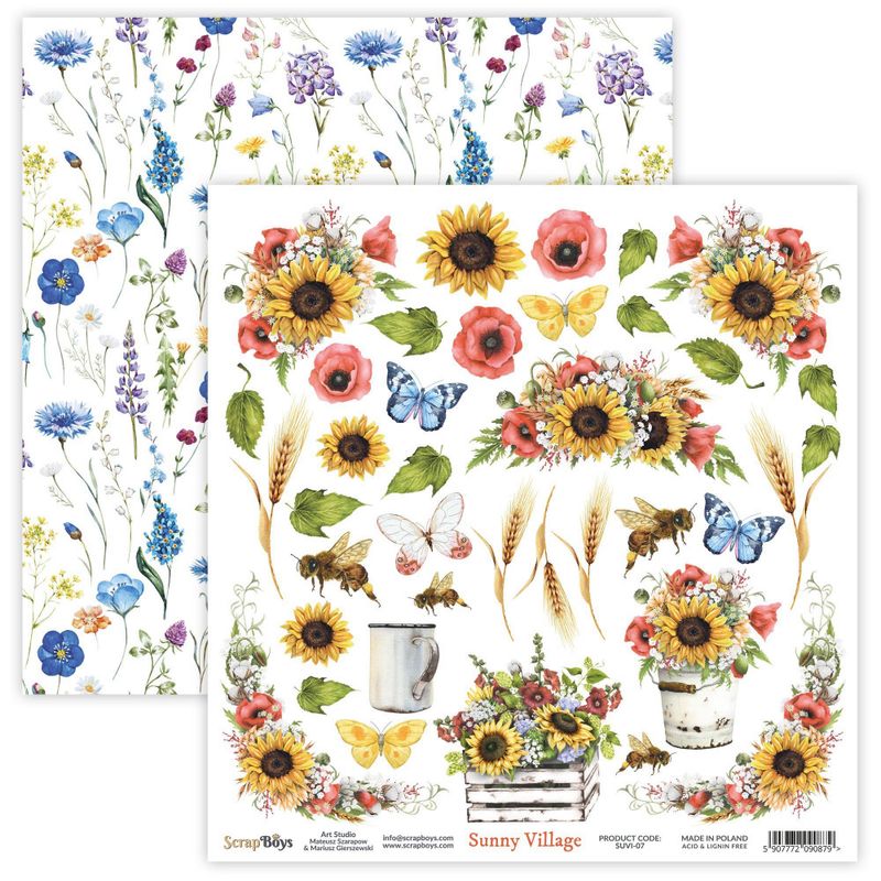 ScrapBoys - Sunny Village - 12x12 - SUVI-07 Die Cut Sheet