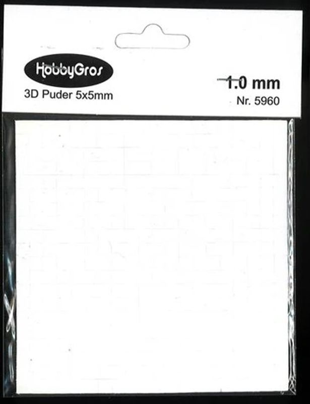 HobbyGros - 3D Foam - Puter - 5x5mm - h: 1 mm