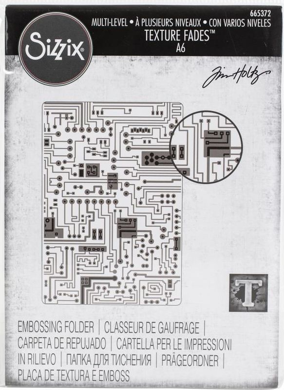 Sizzix - 665372 - 3-D Texture Fades - A6 - Circuit