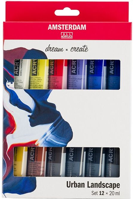 Hovedbilde Amsterdam - Acrylic Standard - 20ml - Sett 12 ass Urban landskap