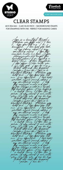 Hovedbilde Studio Light - 549 - Essentials Clear Stamps  Script Background