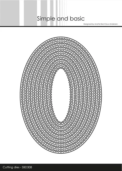Simple and basic - Dies - SBD308 - Circle Edges - Oval