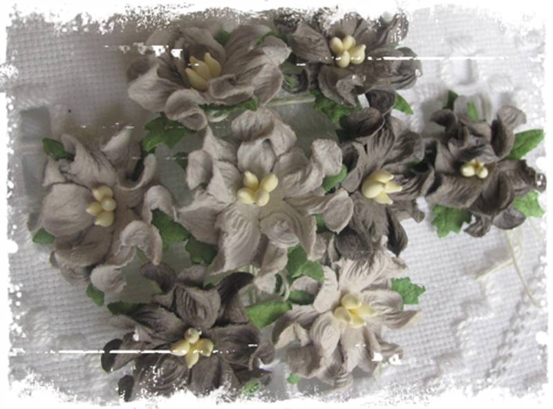 Papirdesign - Gardenia, små - Grå