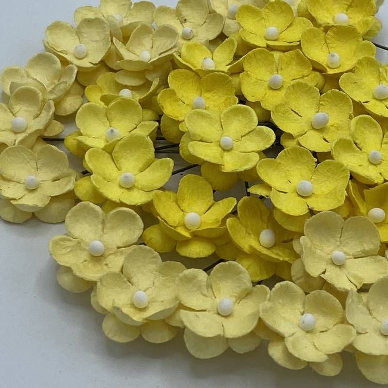 Papirdesign - Søte blomster - Gul
