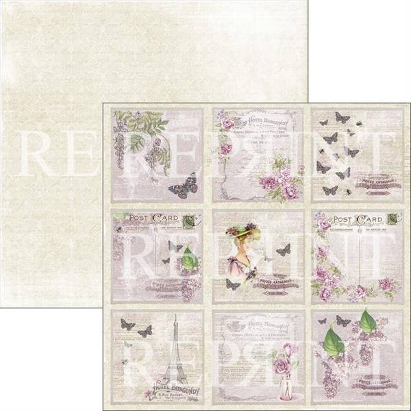 Reprint - 12x12 - RP0270 - Lilac Paris Collection - Lilac Tags 1