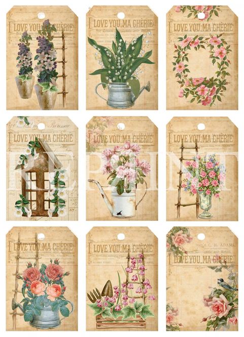 Hovedbilde Reprint -  KP0080 - A4 Klippeark - Garden