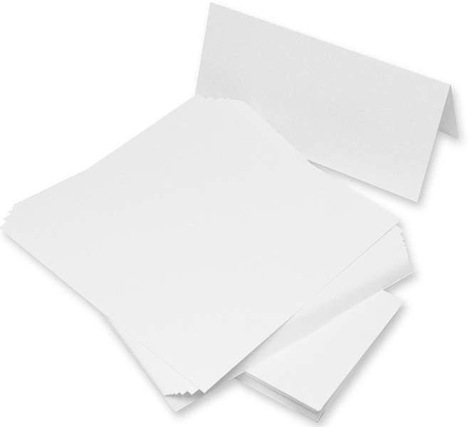 Craft UK - Cards & Envelopes - DL (9,8x21 cm) - White - 50 stk