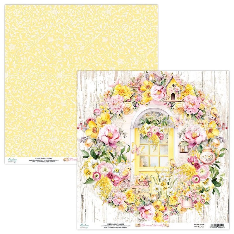 Mintay - BLO - 8x8 Paper Pad - Blossom Serenity