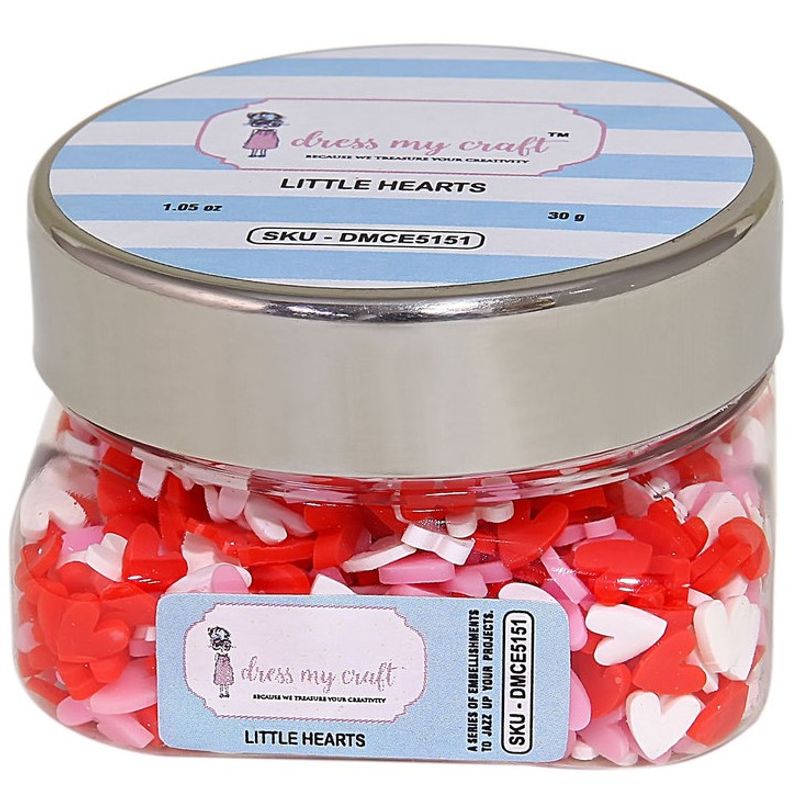 Dress My Craft - Shaker Slices - Little Hearts - 30g