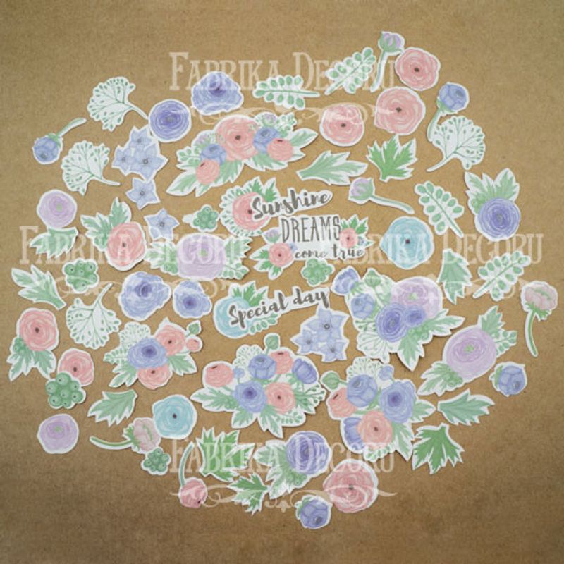Fabrika Decoru - Die Cuts - 04031 - Flower mood - 63 pcs 