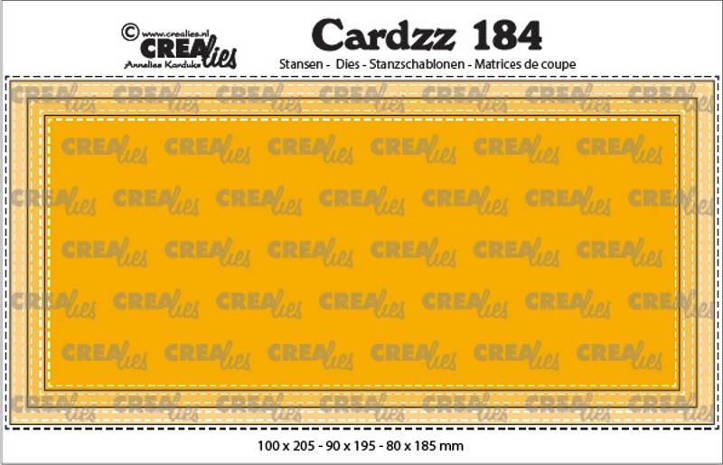 Crealies - Dies - Cardzz 184 - Slimline D - with double stitch