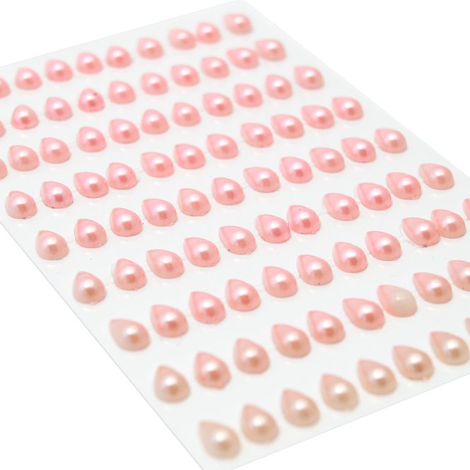 Hovedbilde Kort & Godt - Stickers - ST-121 - Perle dråpe - 6x10mm - Rosa