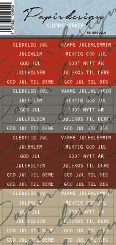 Papirdesign - Klistremerker - 1690 - Jul 6