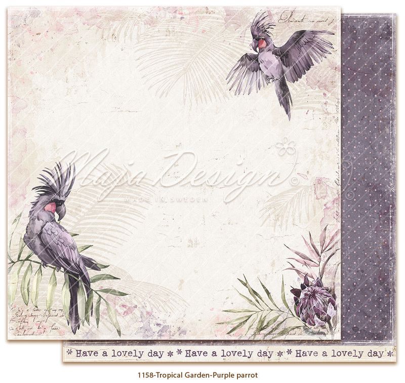 Maja Design - 1158 - Tropical Garden - Purple parrot