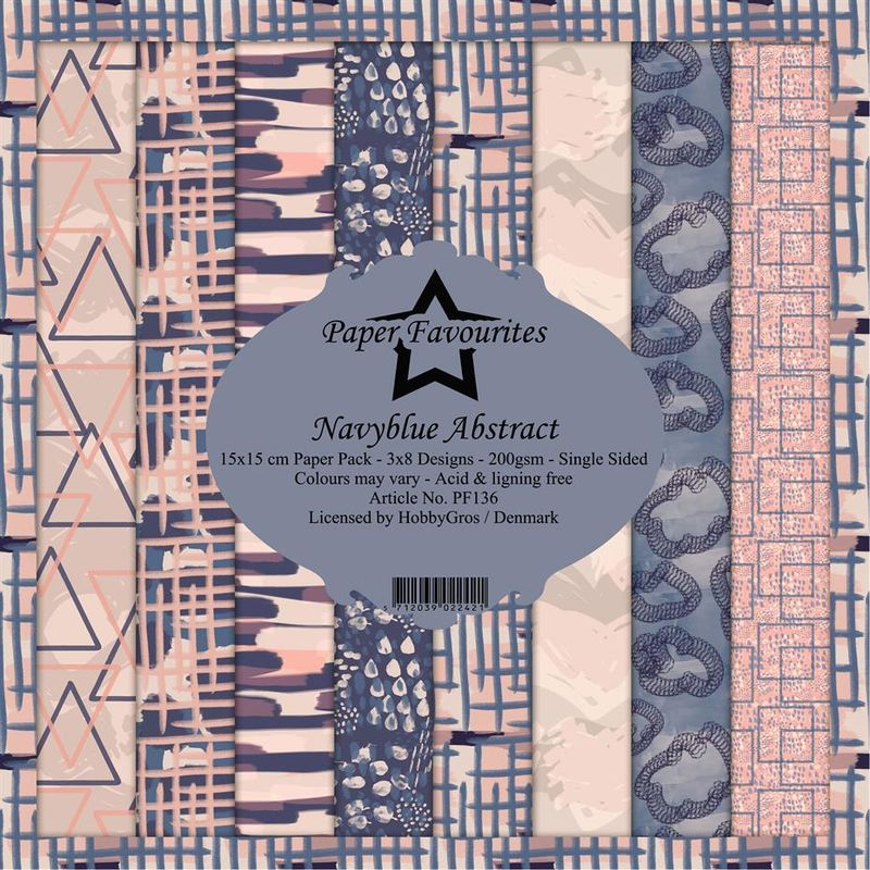 Paper Favourites - 6x6 Paper Pad - PF136 - Navyblue Abstact