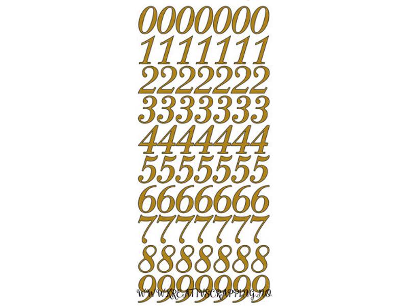 Creotime - Outline stickers - 170222 - Tall 0-9 - Gull