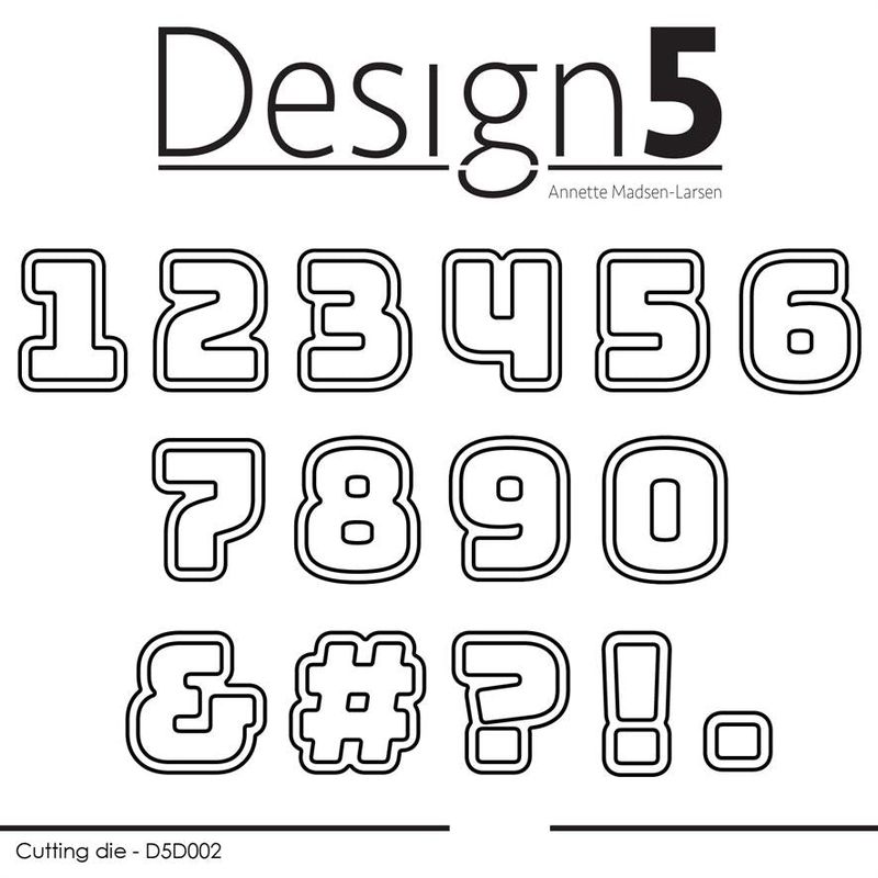 Design5 - Dies - D5D002 - Numbers w/ Shadow