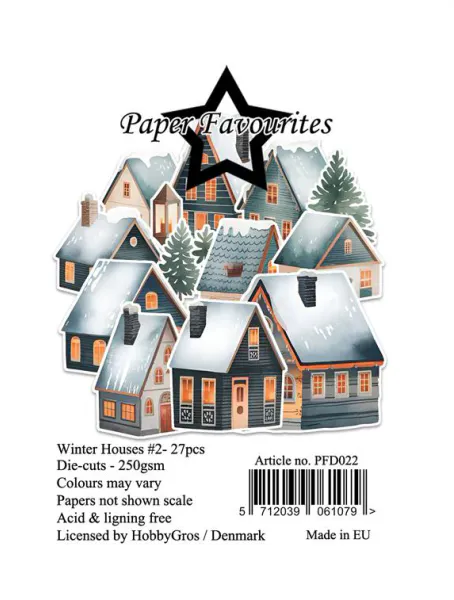 Paper Favourites - Ephemera Die-Cuts - PFD022 - Winter Houses #2 - 27 pcs