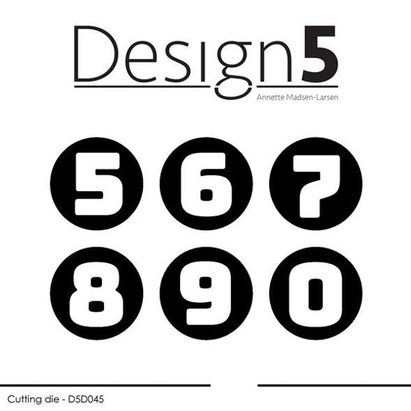 Design5 - Dies - D5D045 - Adventh Numbers 2  (5-9 + 0)