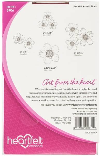 Heartfelt Creations - Wild Rose Small - Cling Rubber Stamp Set