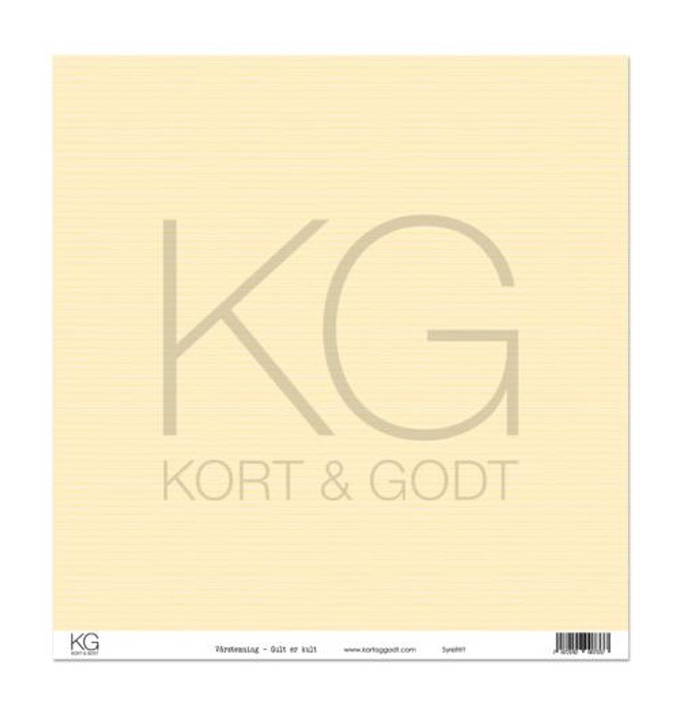 Kort & Godt - Mønsterpapir 108098 - Vårstemning - Gult er kult