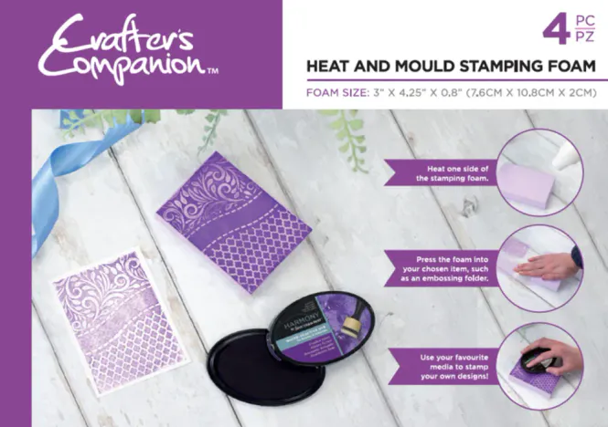 Hovedbilde Crafter's Companion - Heat and Mould Stamping Foam - 4 stk