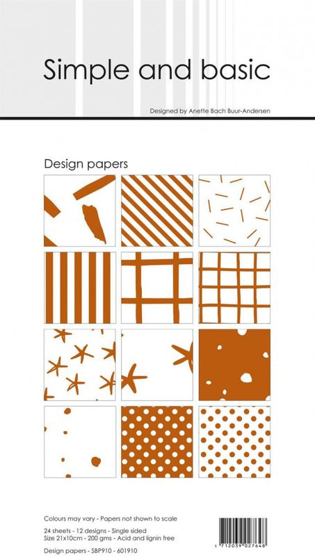 Simple and basic - Paper Pack - SBP910 - 10x21cm - Cognac