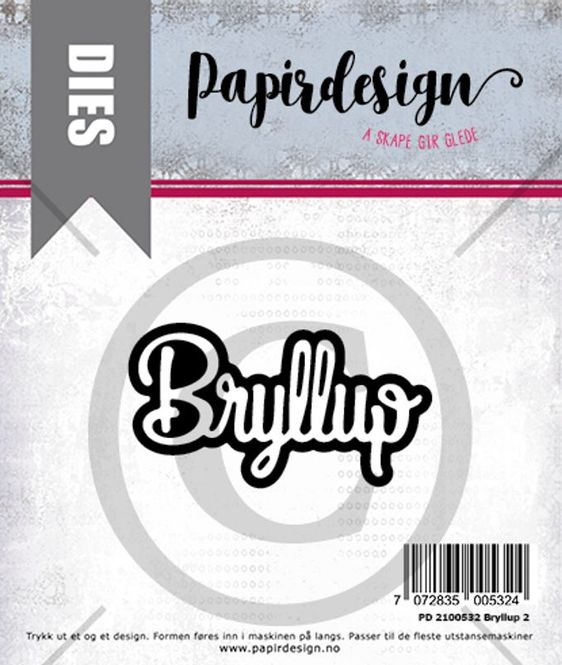 Hovedbilde Papirdesign Dies PD2100532 - Bryllup 2