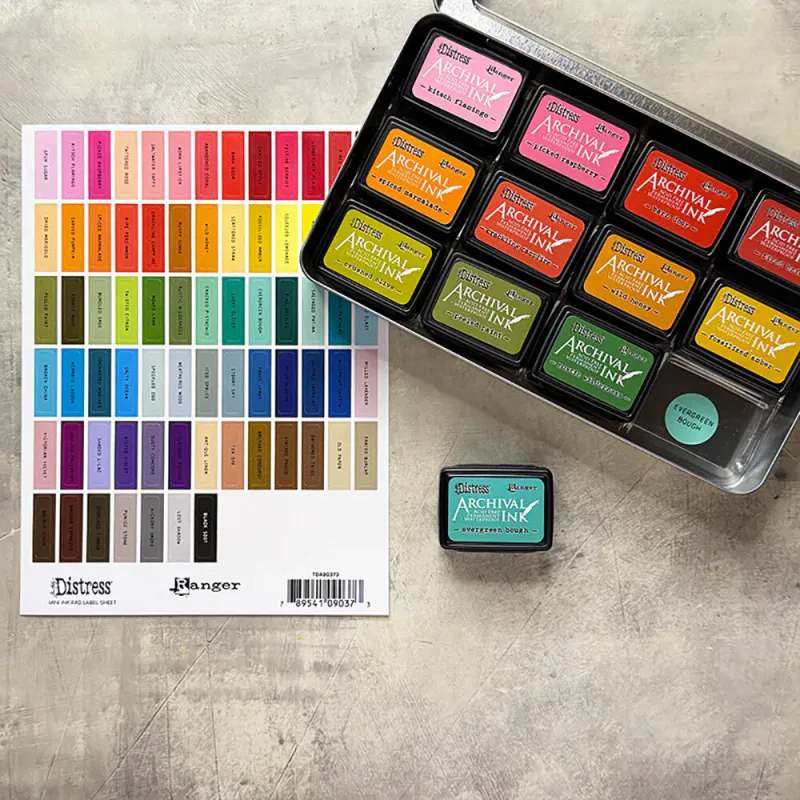  Tim Holtz -  Label Sheet for Distress -  Assorted set 4pk - Black printing