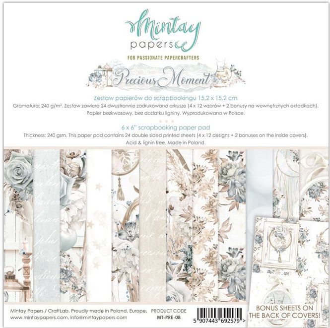 Hovedbilde Mintay - PRE - 6x6 Paper Pad - Precious Moment