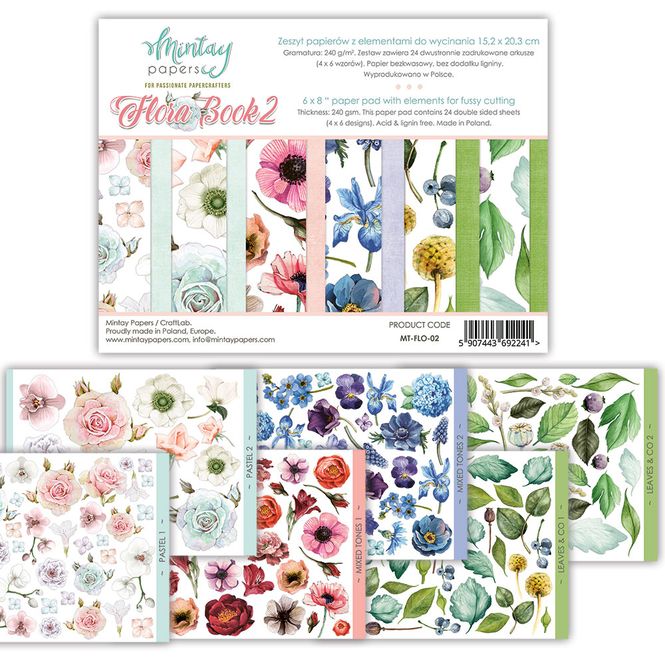 Hovedbilde Mintay - 6x8 paper pad - Flora Book 02