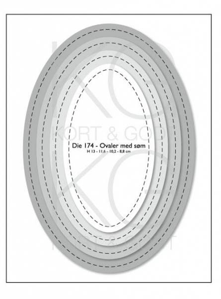 Kort & Godt - Die 174 - Ovaler med sm