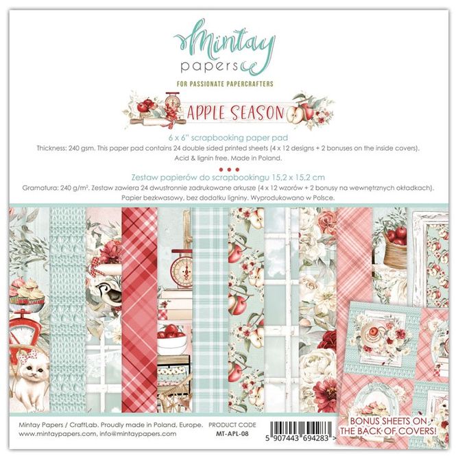 Hovedbilde Mintay - APL - 6x6 Paper Pad - Apple Season