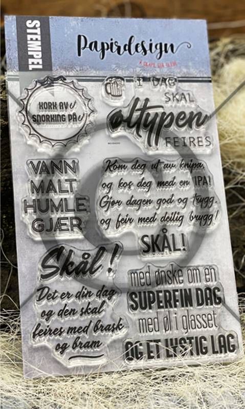 Papirdesign - Stempel - PD00982 - Øl 2 