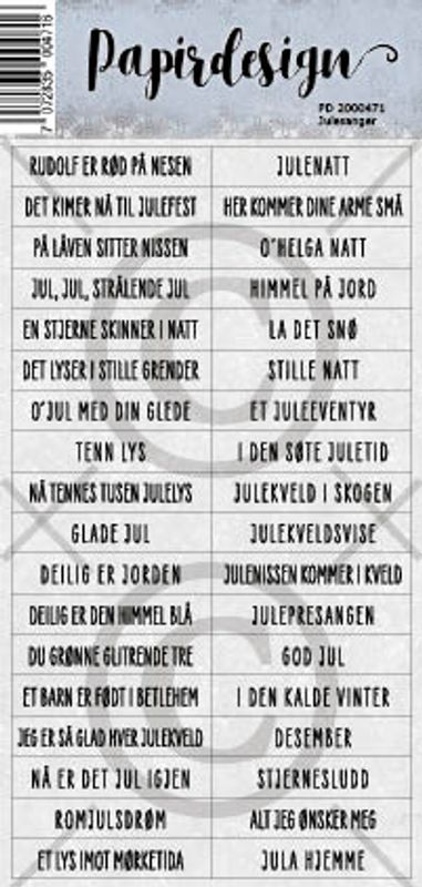 Papirdesign - Klistremerker - 2000471 - Julesanger