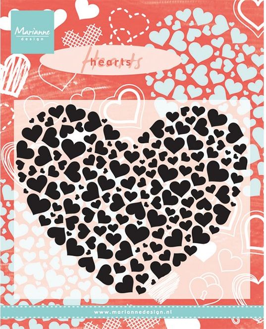 Hovedbilde Marianne Design - CS0951 - Clearstamp - Heart XL