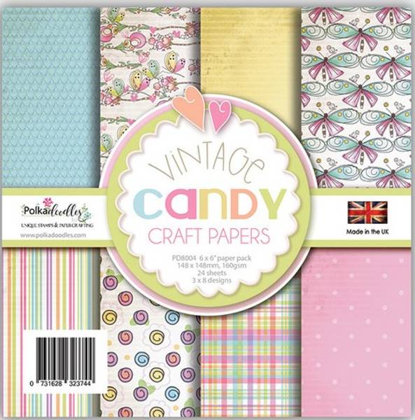 Polkadoodles - 6x6 Paper Pack - Vintage Candy