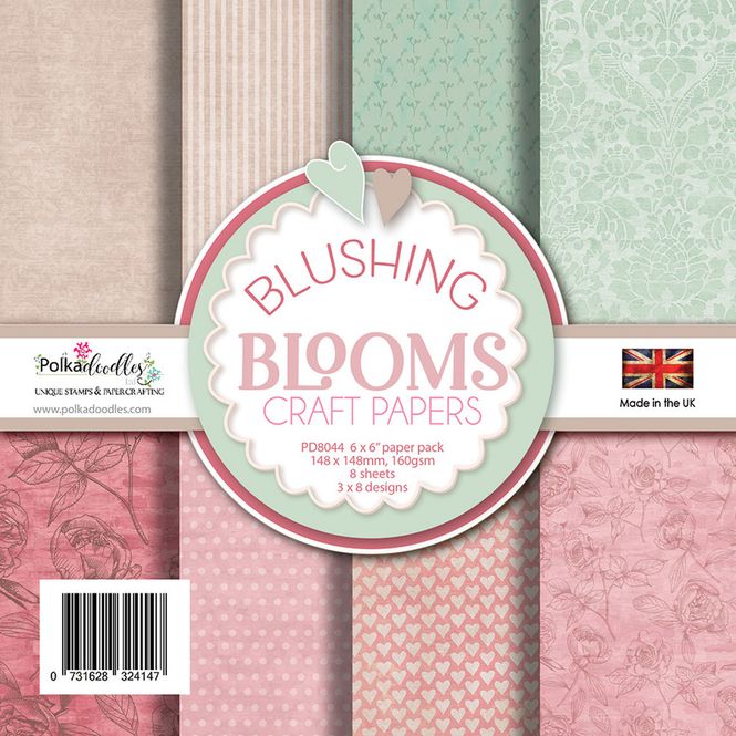 Hovedbilde Polkadoodles - 6x6 Paper Pack - Blushing Blooms