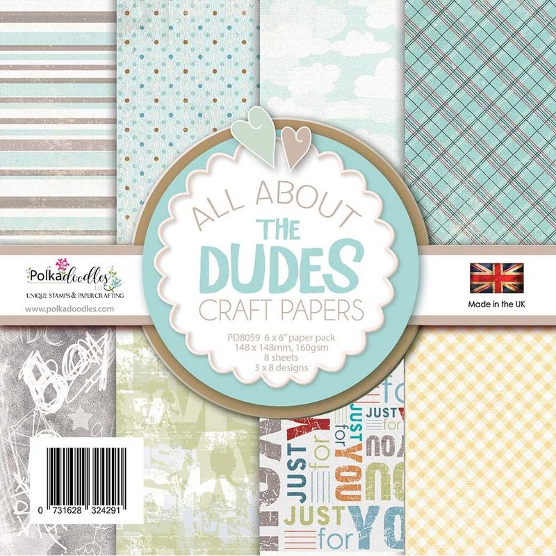 Polkadoodles - 6x6 Paper Pack - All About The Dudes
