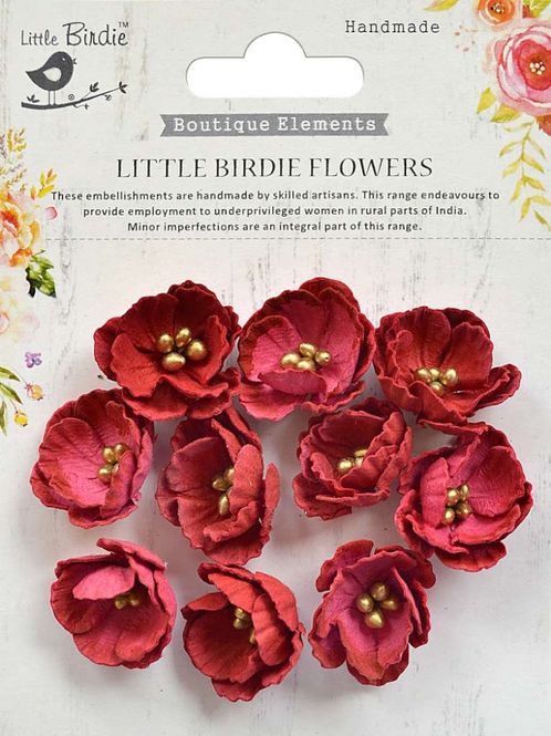 Hovedbilde Little Birdie - Handmade Flowers - Embossed Daisies - Candy Mix - 10 stk