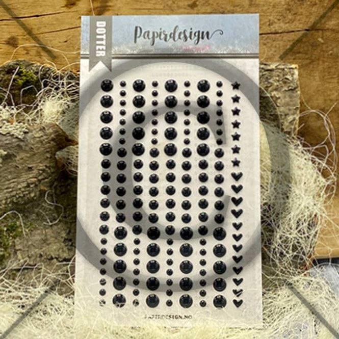 Hovedbilde Papirdesign - PD973 - Dotter - Sort - 163 stk