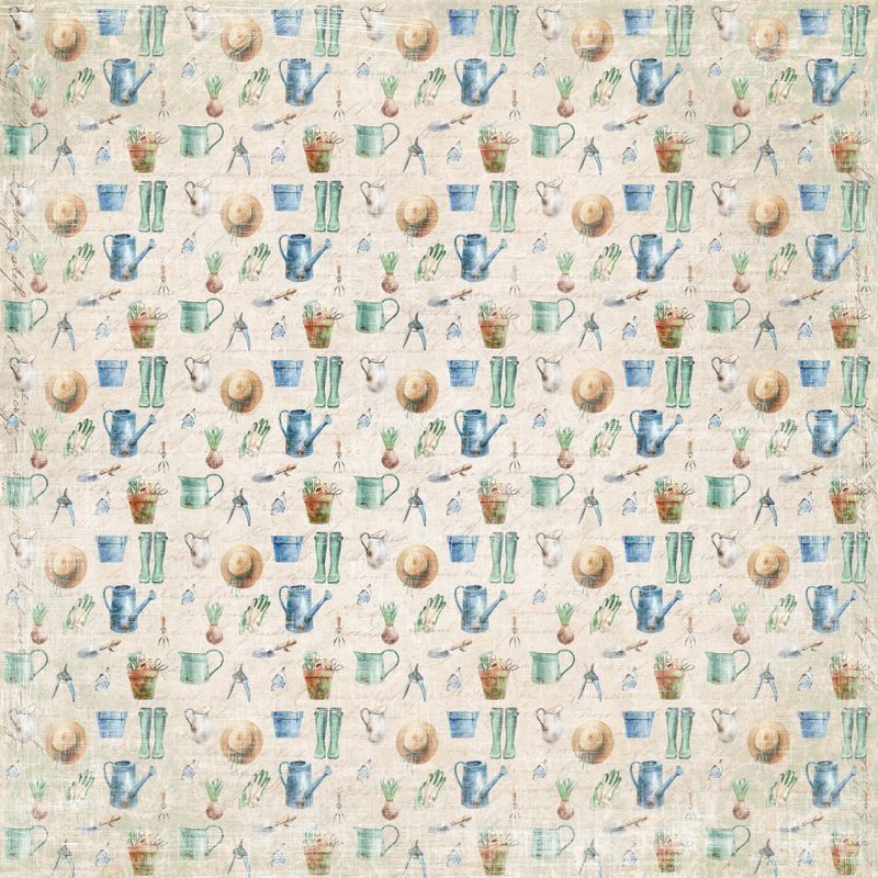 Reprint - 12x12 - RP0581 - The Gardener - Garden Tools