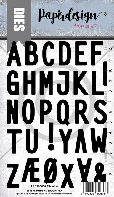 Hovedbilde Papirdesign Dies PD2100658 - Alfabet 4
