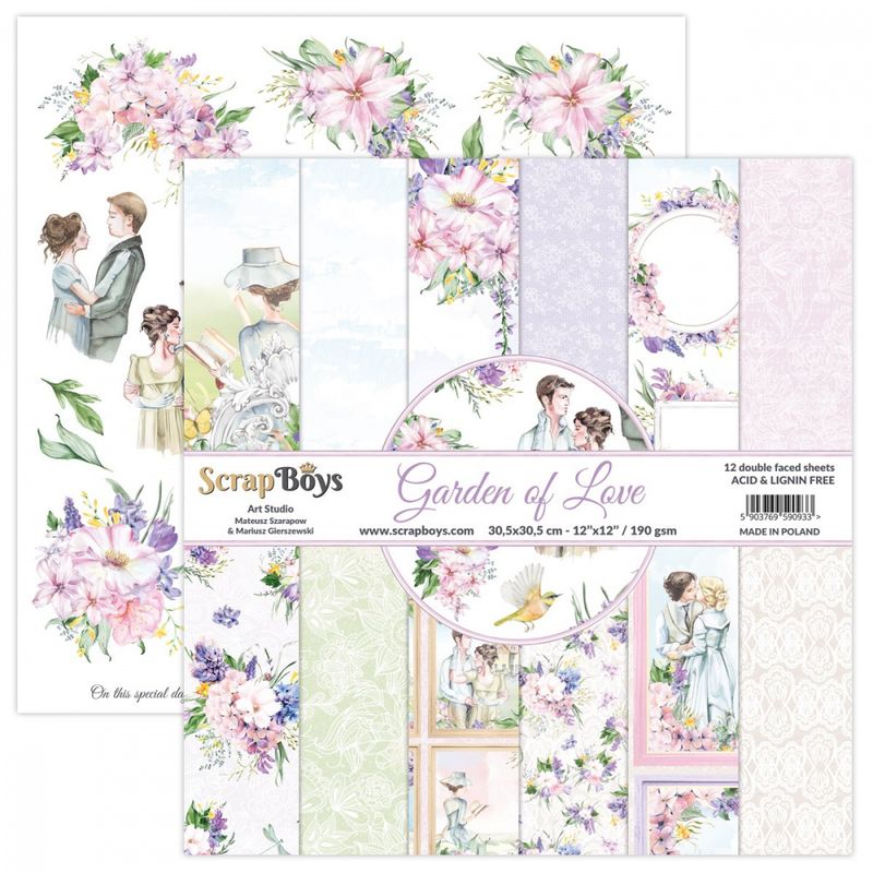 ScrapBoys - Garden of Love - 12x12 - Paper Pack