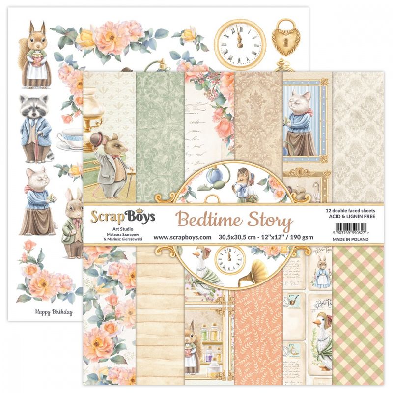 ScrapBoys - Bedtime Story - 12x12 - Paper Pack