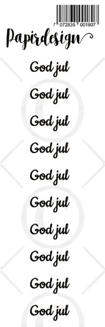 Hovedbilde Papirdesign - Transparent Stickers - 1900180 - God jul 1